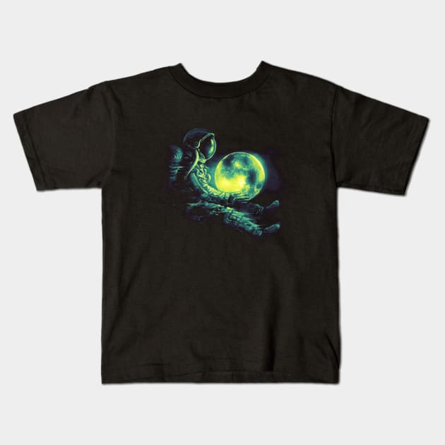 Moon Play Kids T-Shirt by nicebleed